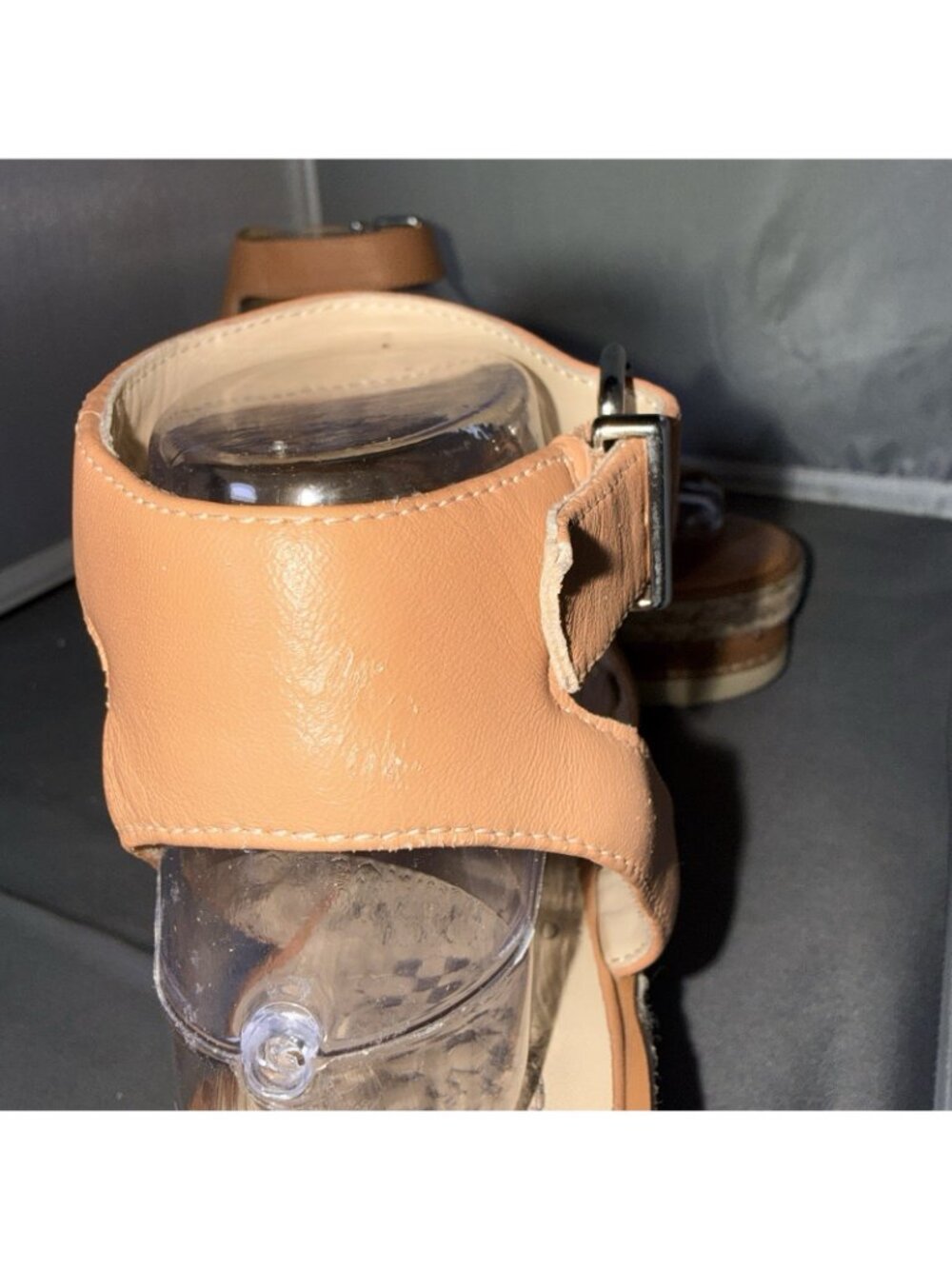 Vince Camuto Martinda Tan Leather Platform Espadrille Sandals Size 7.5 - Picture 7 of 7